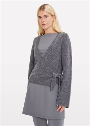 Enada ls v-n knit 7216 Dark Grey Mel. Envii 